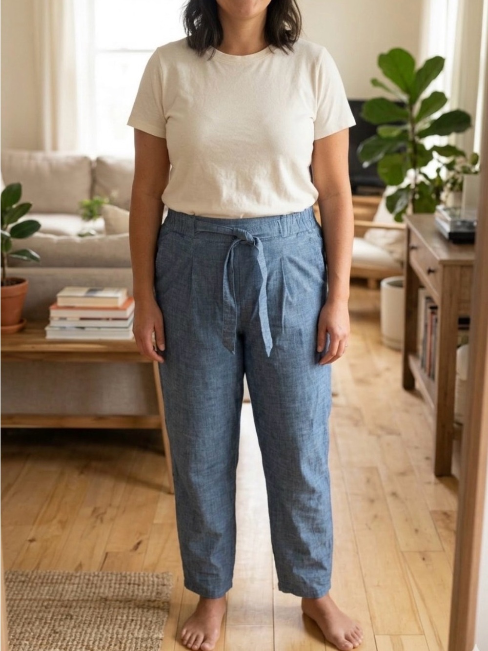 Relaxed Women's Reitmans Chambray/coton- polyester blue size 14
